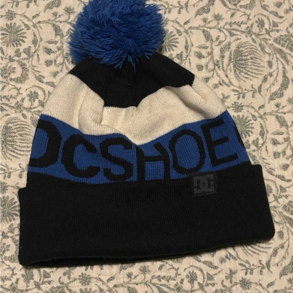 DC Black and Blue Knit Beanie